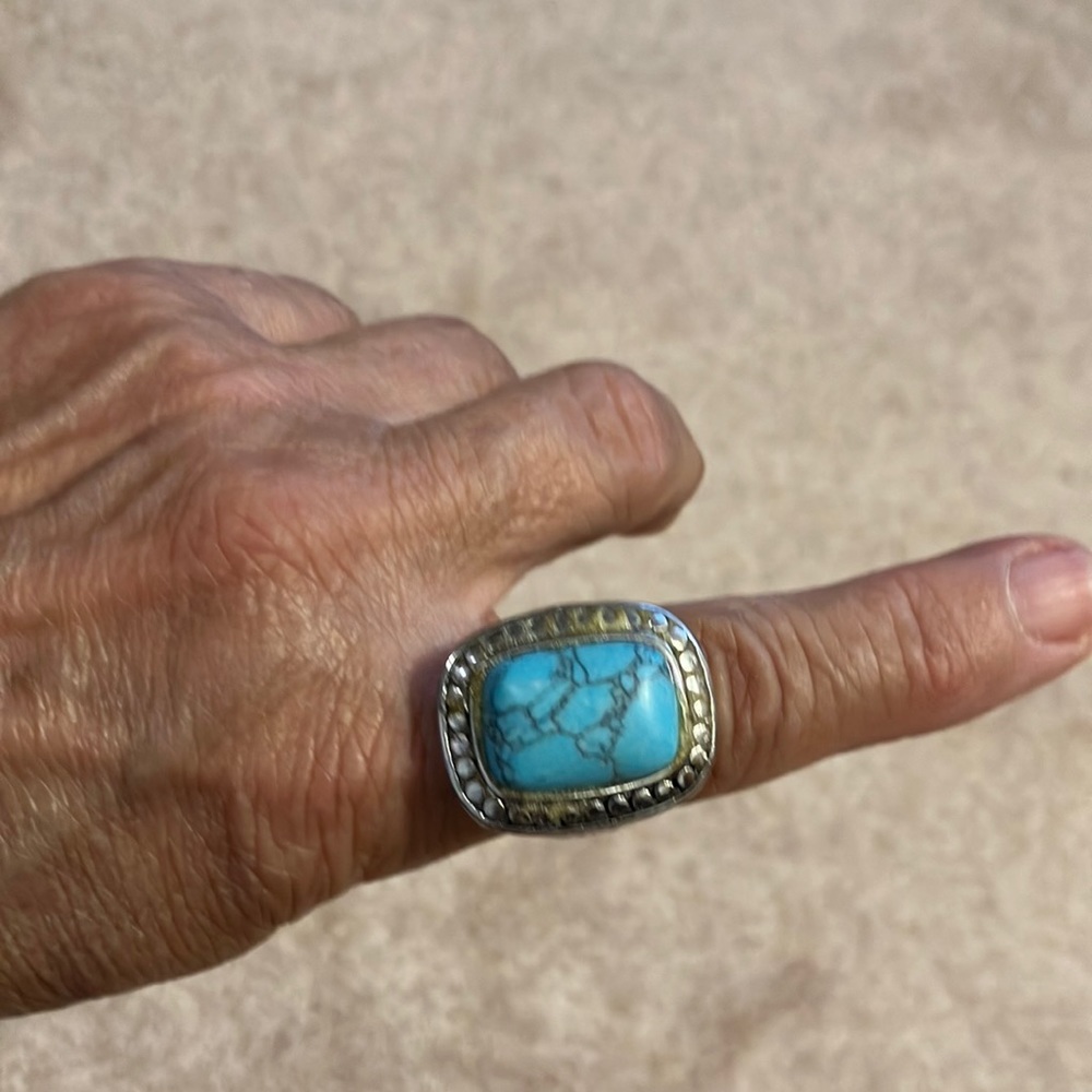 Fun large turquoise like stone